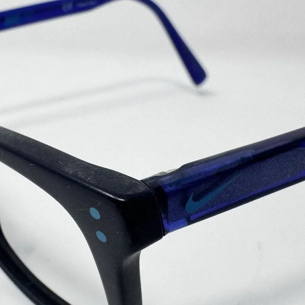Nike 5538 403 Black Blue Eyeglass Frames 49-17-135